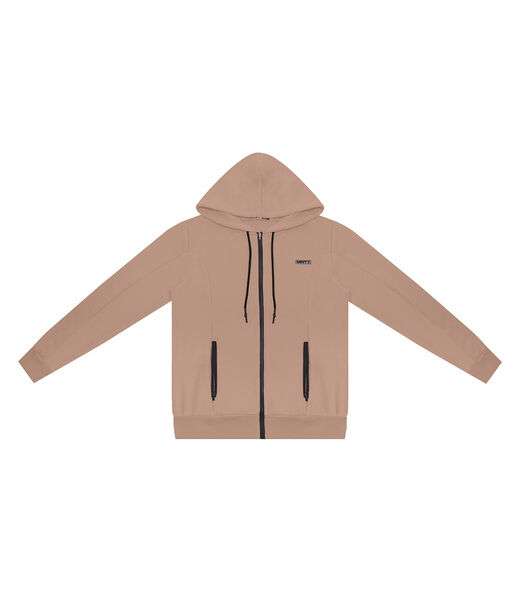 Jaqueta Juvenil Masculina Em Moletom Minty Marrom