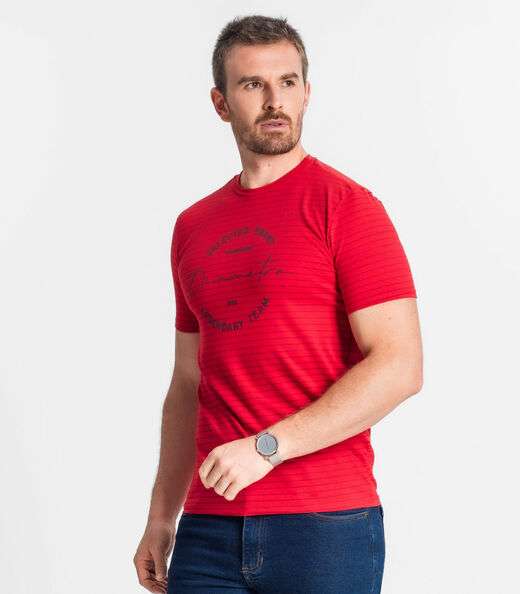 Camiseta Masculina Diametro Vermelho