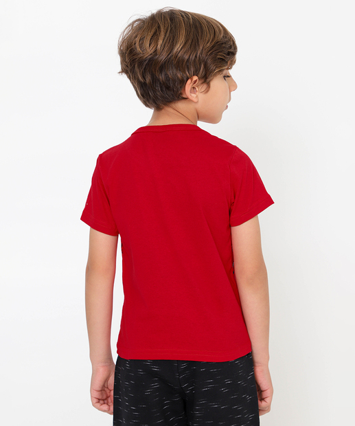 Camiseta Infantil Homem Aranha Marvel Tam 4 a 10 Vermelho