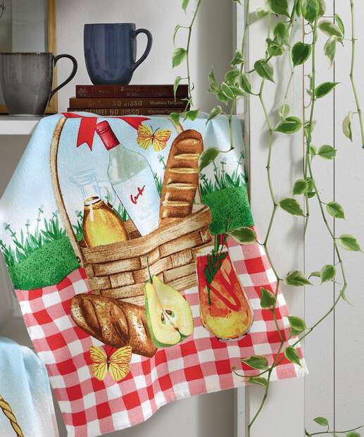 Kit Pano de Copa Felpudo Picnic Döhler 3 Peças