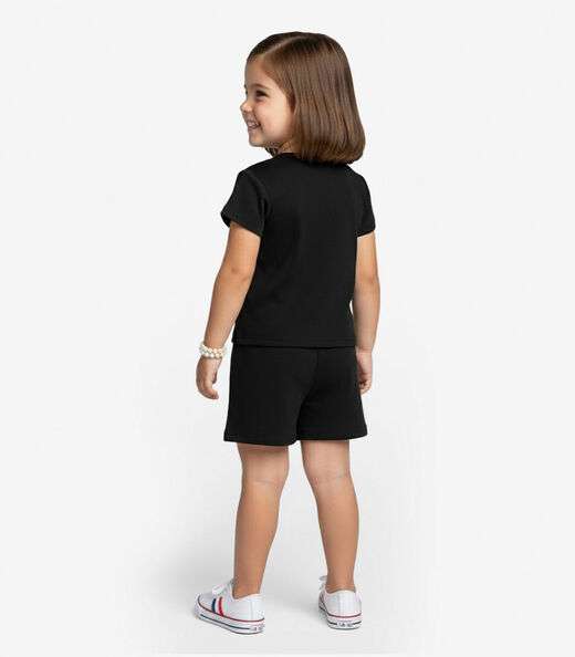 Conjunto Infantil Blusa com Shorts Select Preto