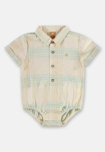 Conjunto Body Bermuda Linho Up Baby