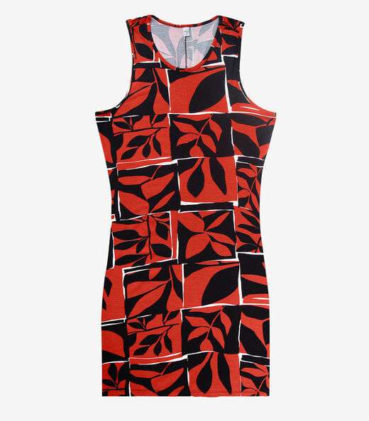 Image_Vestido Plus Size Estampado Infinita Cor Laranja