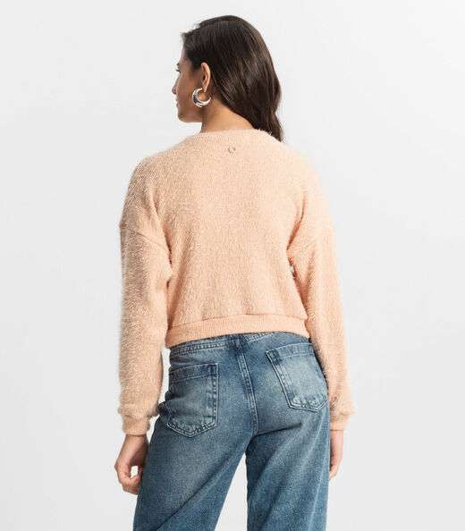 Blusão Juvenil Feminino Em Tricot Minty Rosa