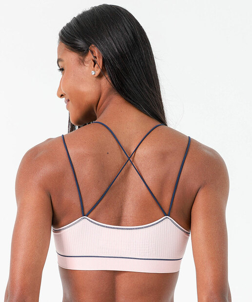 Sutiã Top Canelado Alças Finas Marisa Rosa