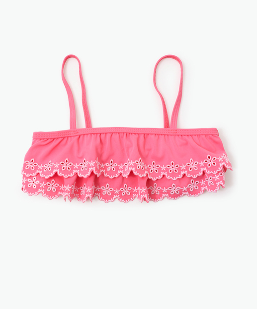 Biquíni Infantil Babado Marisa Tam 1 a 10 Rosa