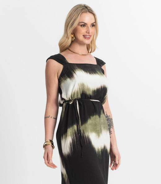 Vestido Midi Viscose Select Verde