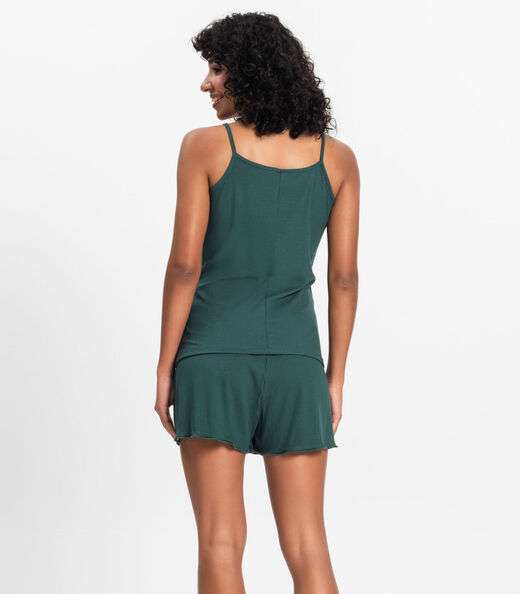 Pijama de Alça Feminino Select Verde