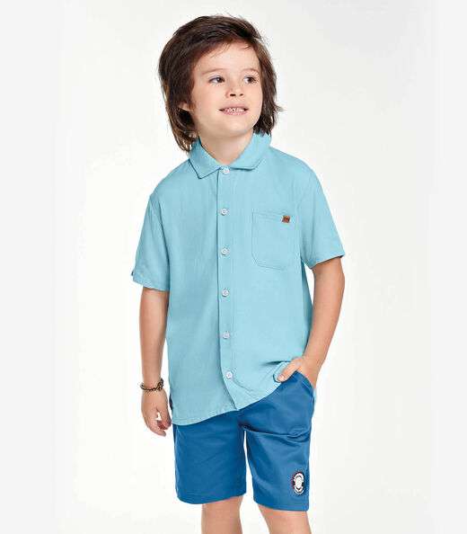 Image_Bermuda Infantil Em Sarja Trick Nick Azul