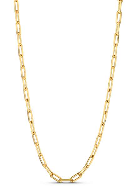 Image_Colar De Corrente Semijoia Elos Quadrados Banho 18K