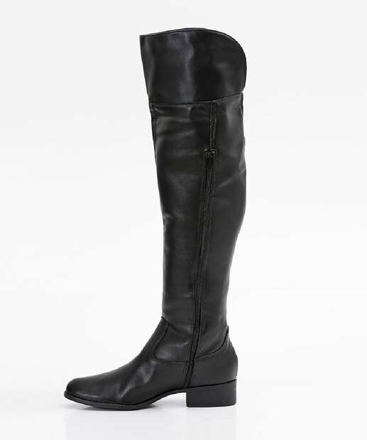 Bota Feminina Over The Knee Salto Grosso Via Uno