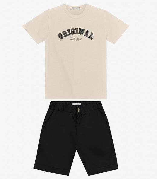 Image_Conjunto Masculino Camiseta com Bermuda Trick Nick Bege