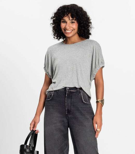 Blusa Viscose Infinita Cor Cinza