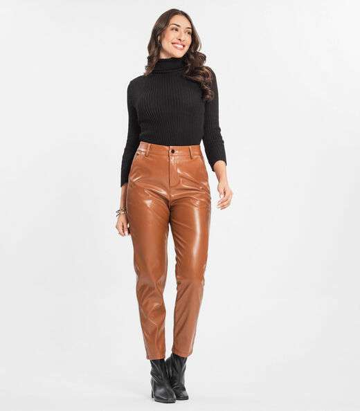 Tricot Feminino Manga Longa Gola Alta Select Preto