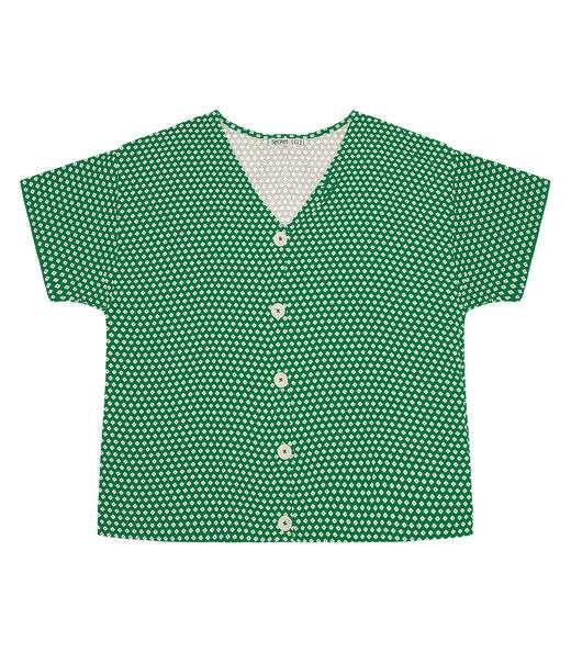 Camisa Feminina Plus Size Estampada Secret Glam Verde