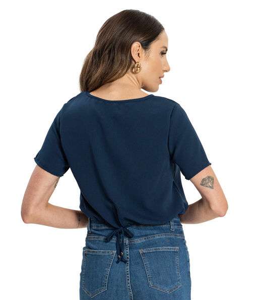 Blusa Feminina Com Abertura  Alfaiataria Endless Azul
