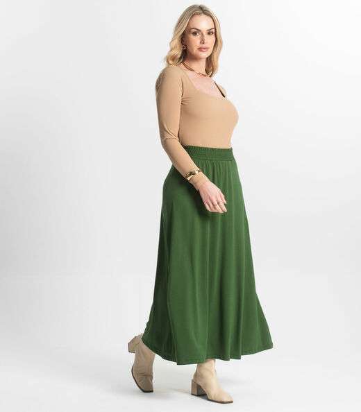 Saia Midi Feminina Select Verde
