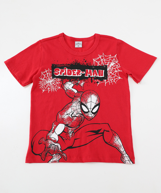 Image_Camiseta Infantil Homem Aranha Tam 4 a 10 Vermelho