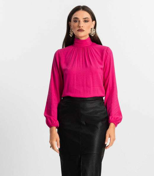 Blusa Viscose Manga Longa Endless Rosa