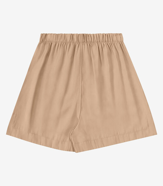 Shorts Feminino Em Tecido Alfaiataria Favo Endless Bege