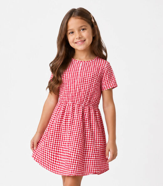 Image_Vestido Curto Infantil Estampado Select Vermelho