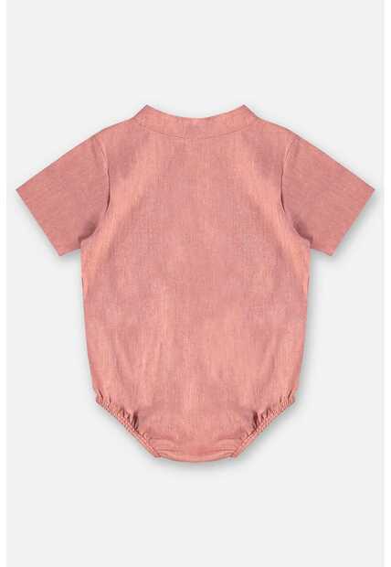 Body Camisa em Algodão e Linho Bebê Up Baby