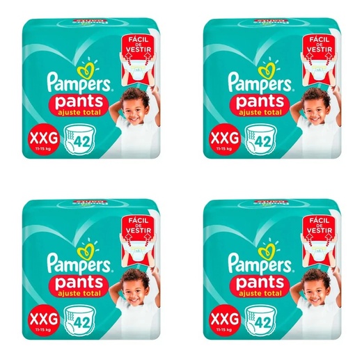 Image_Kit 4 Fraldas Pampers Pants Xxg c/42 Unidades cada