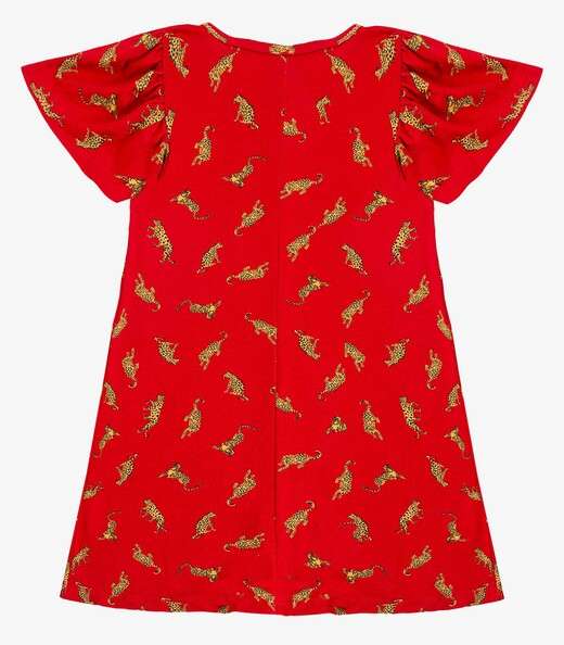 Vestido Infantil Feminino Estampado Select Vermelho