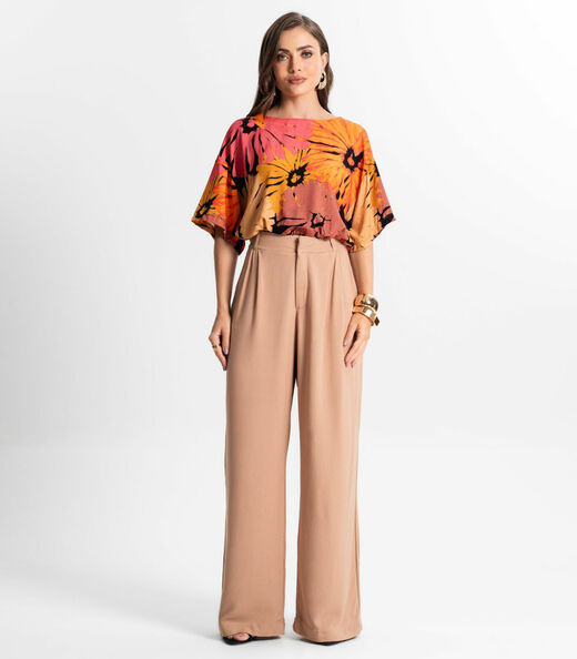 Calça Pantalona Feminina Endless Marrom