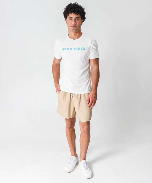 Camiseta Masculina Estampa Costas MR Off White