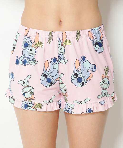 Pijama Feminino Stitch Alças Finas Disney