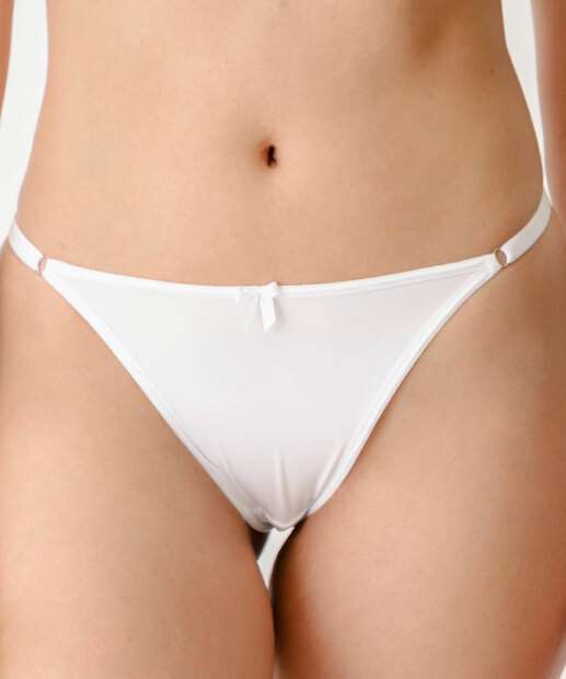 Calcinha String Recorte Renda Marisa Branco