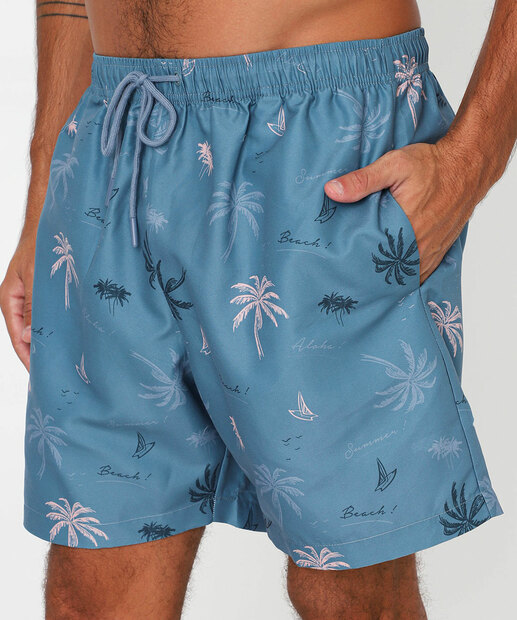 Bermuda Masculina Surf Coqueiro Marisa Azul