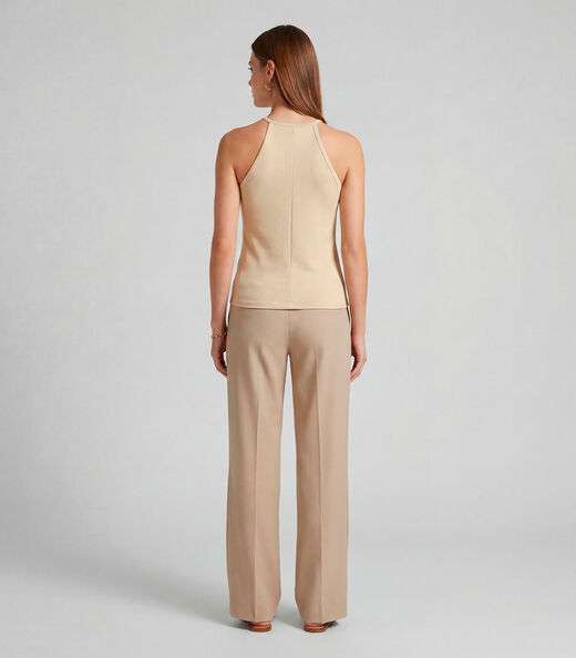 Blusa Feminina Com Cava Americana Infinita Cor Amarelo