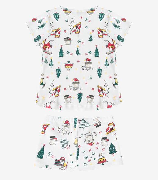 Conjunto Infantil Blusa com Shorts Select Bege