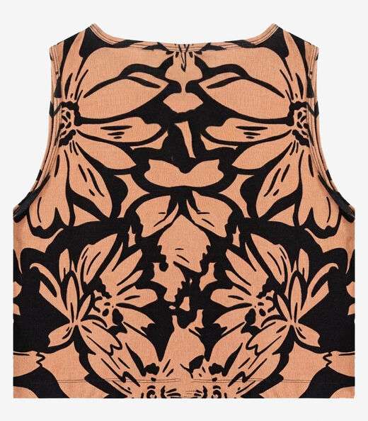 Regata Feminina Estampada Infinita Cor Marrom