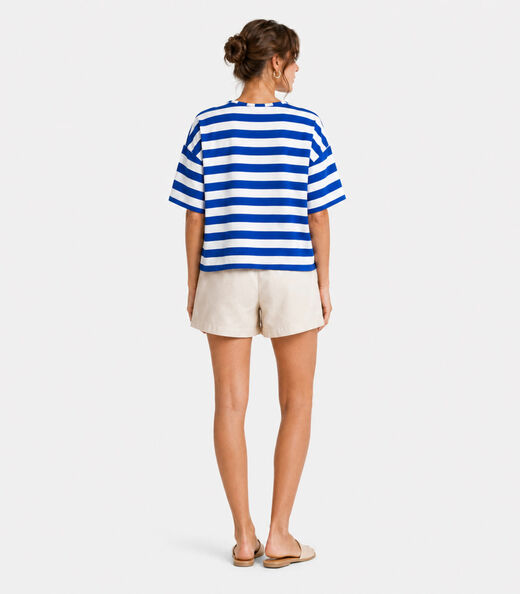 Blusa Feminina Listrada Infinita Cor Azul