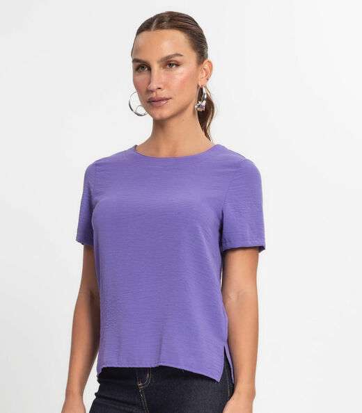 Blusa Feminina Manga Curta Endless Roxo