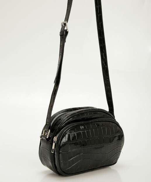 Bolsa Transversal Crossbody Croco Feminina Marisa