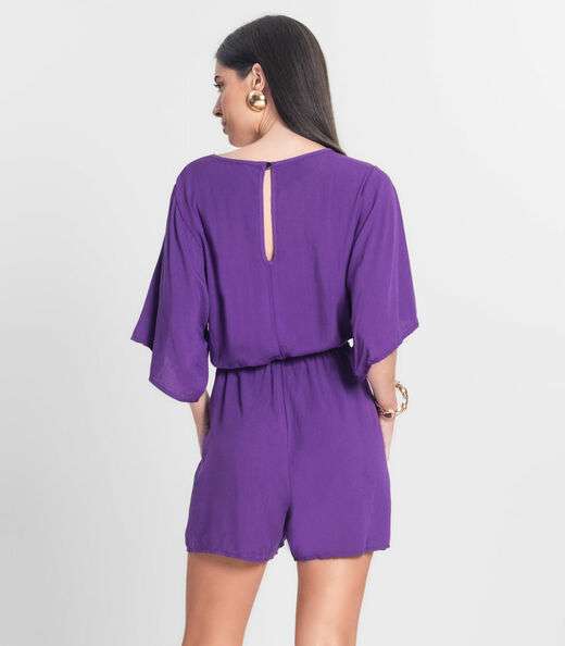Macaquinho Feminino Viscose Infinita Cor Roxo
