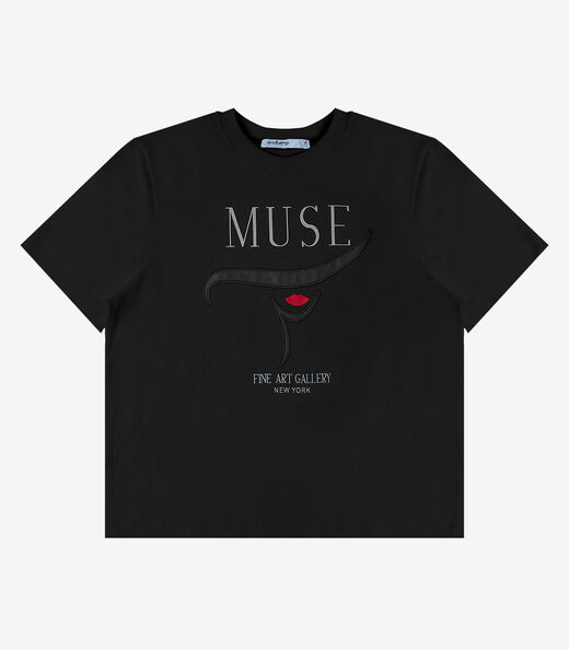 T- Shirt Feminina Manga Curta Endless Preto