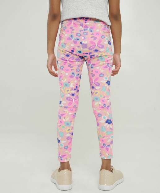 Calça Infantil Legging Borboletas Marisa Tam 4 a 10