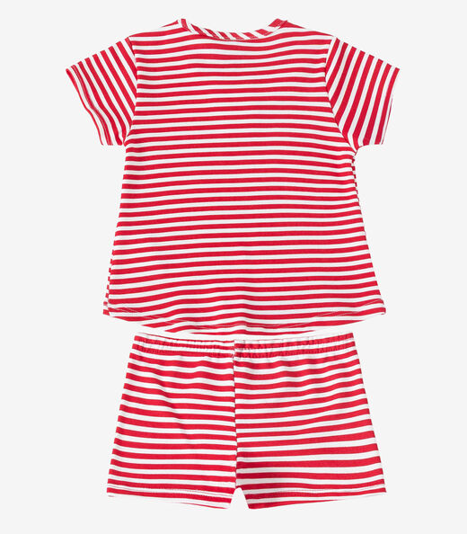 Conjunto Infantil Blusa com Shorts Select Vermelho