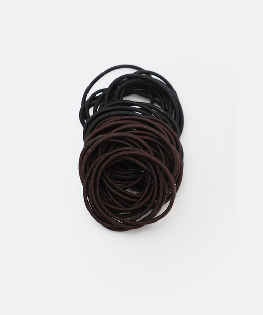 Kit 40 Peças Elásticos De Cabelo Infantil Marisa Preto