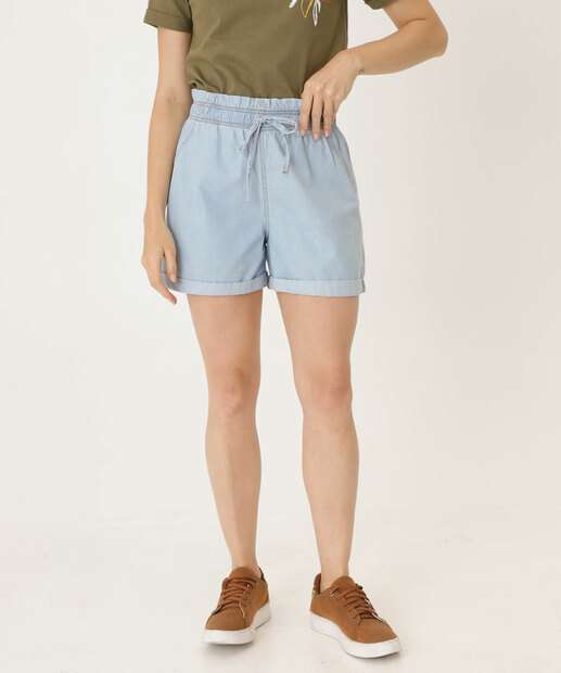 Short Jeans Feminino Clochard Bolsos Marisa