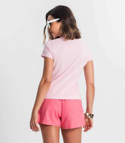 Blusa T-Shirt Feminina Estampada Select Rosa