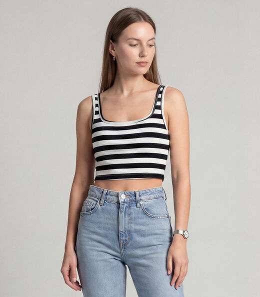 Image_Top Feminino Regata Em Ribana Infinita Cor Preto