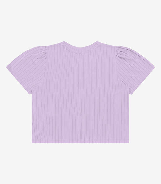 Blusa Canelada Plus Infinita Cor Roxo