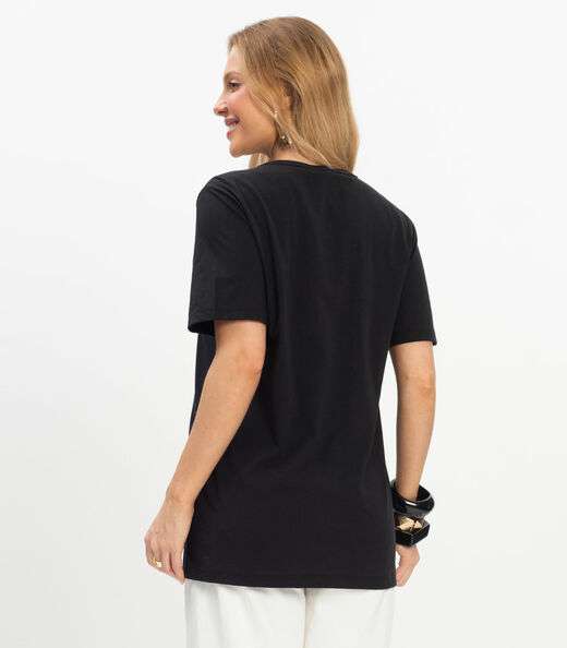 Camiseta Básica Unissex Rovitex Preto
