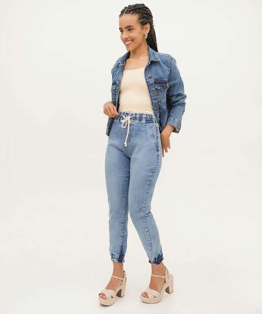 Calça Jeans Jogger Feminina